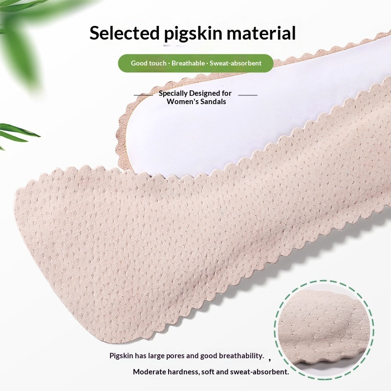 Semelles intérieures respirantes à talons hauts autocollantes pour les pieds mous