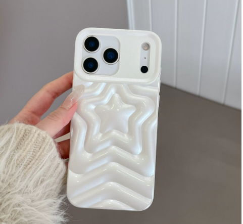 Perlescent White Étangage tridimensionnel XINGX Cas de téléphone