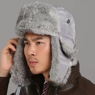 Hommes et femmes Lapin fourrure chapeau couple fourrure ski