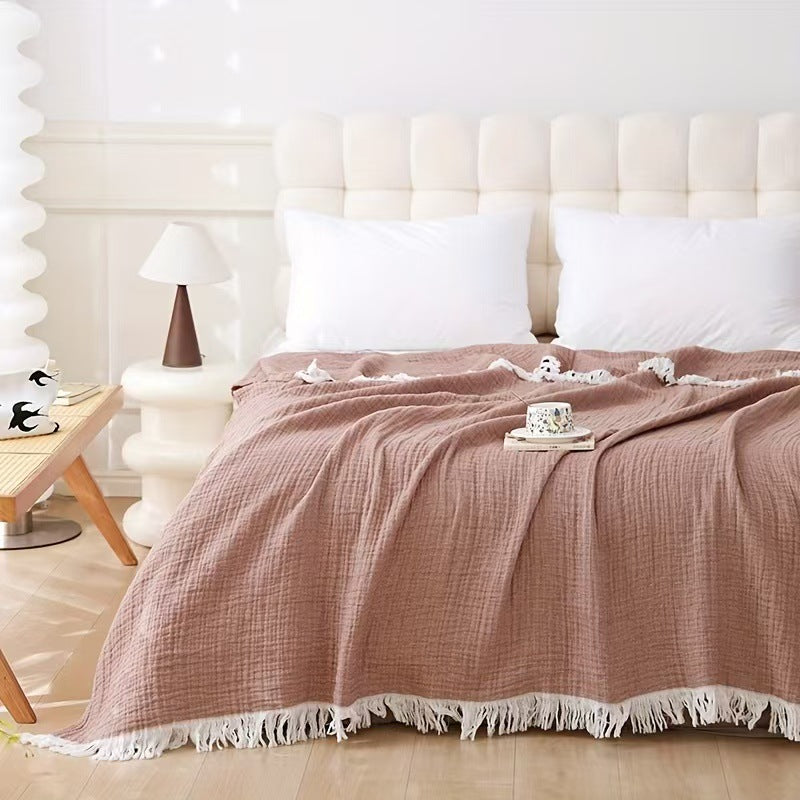Couverture pour serviettes multicouches de couleur coton tout-cuton Gauze