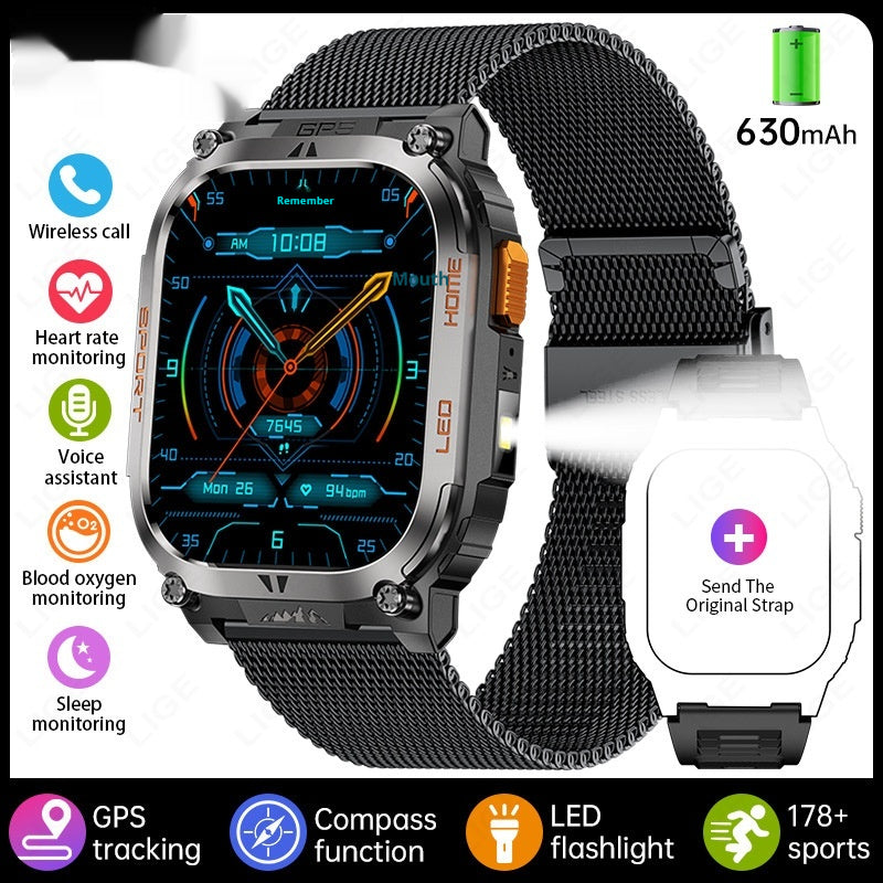 Smartwatch grand écran avec fonction d'appel Bluetooth