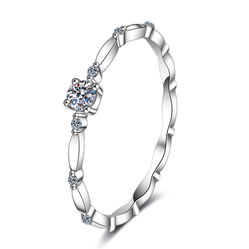 Moissanite mode diamant bague de mariage