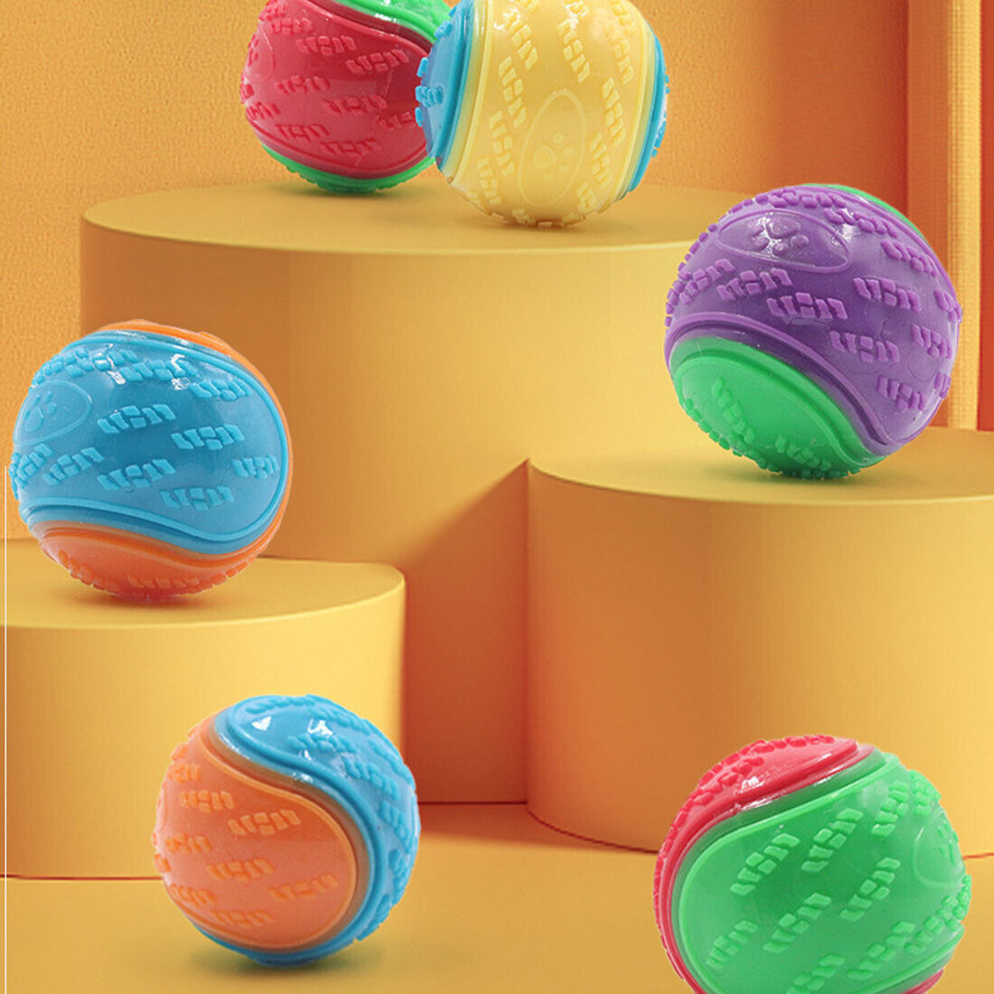 Scooby-Doo Squeaky durable Set de 8 boules de chien pour le nettoyage des dents Interactive UK
