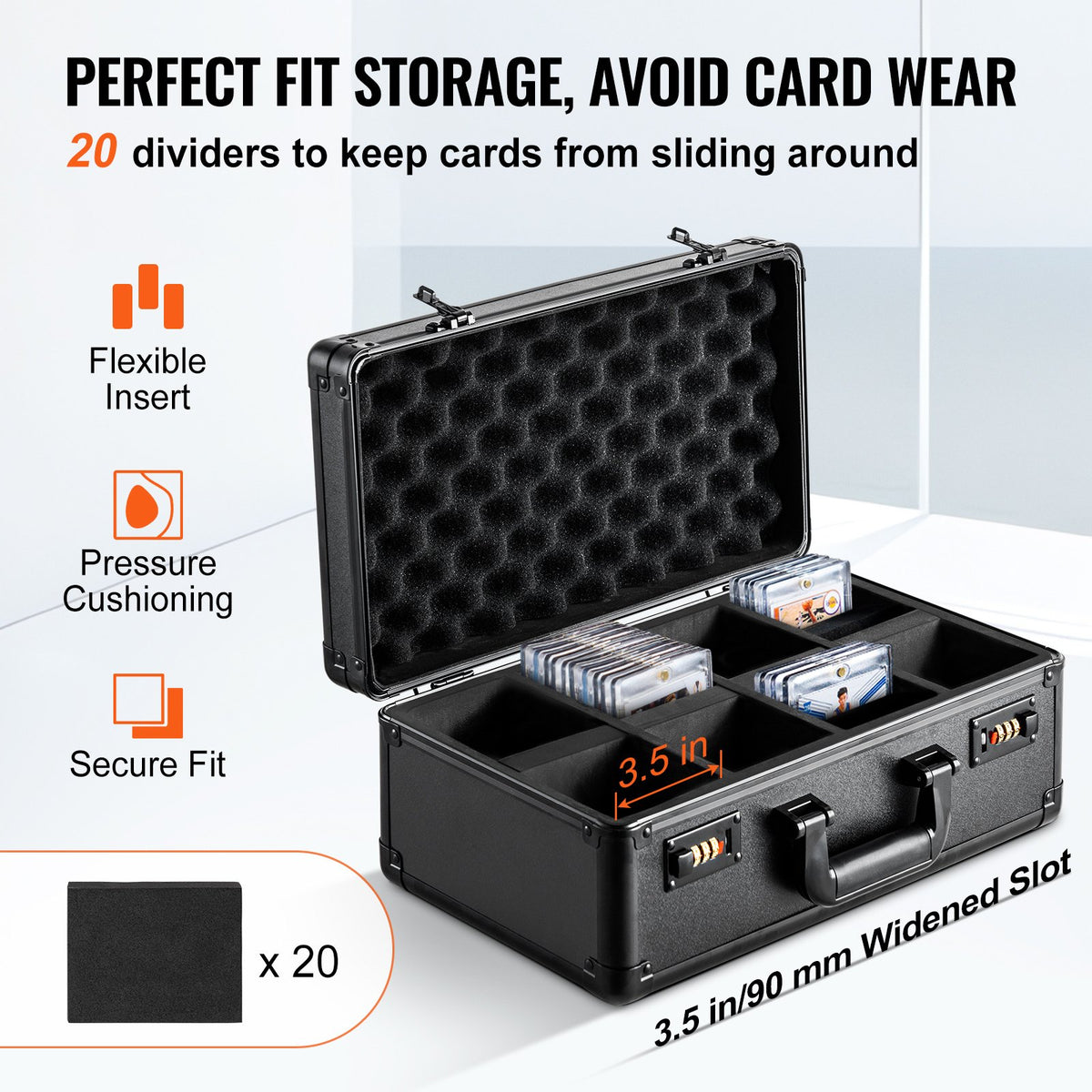 Boîte de stockage de cartes graduée